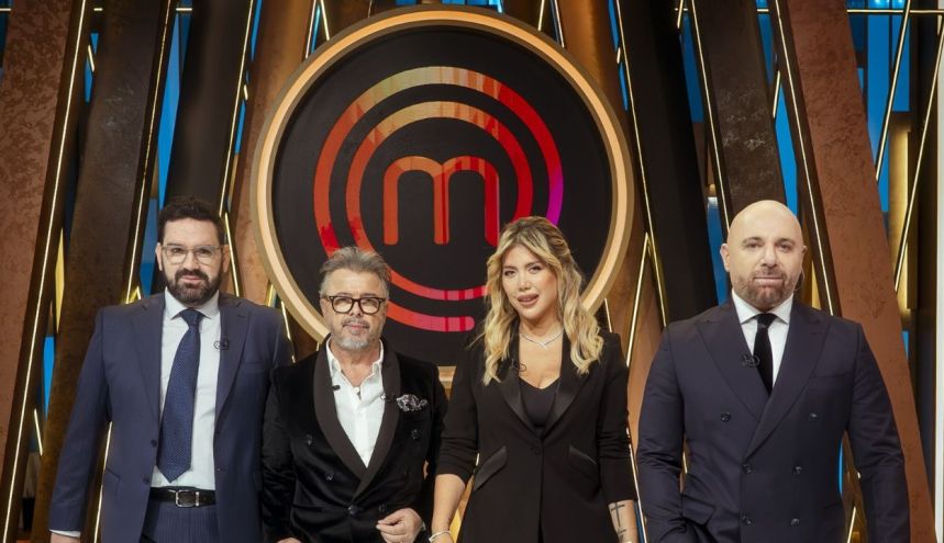 Damián Betular, Wanda Nara, Donato De Santis y Germán Martitegui
