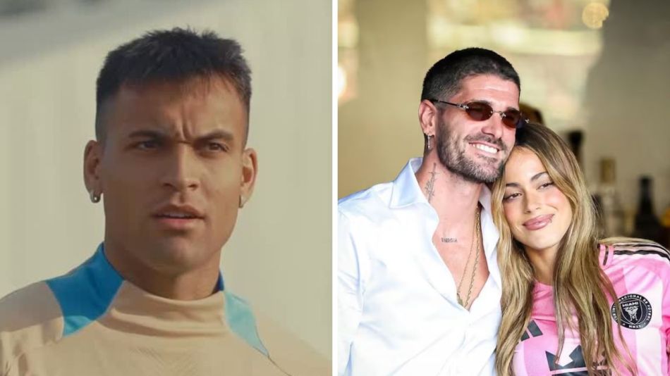 Lautaro Martínez, Rodrigo de Paul y Tini Stoessel