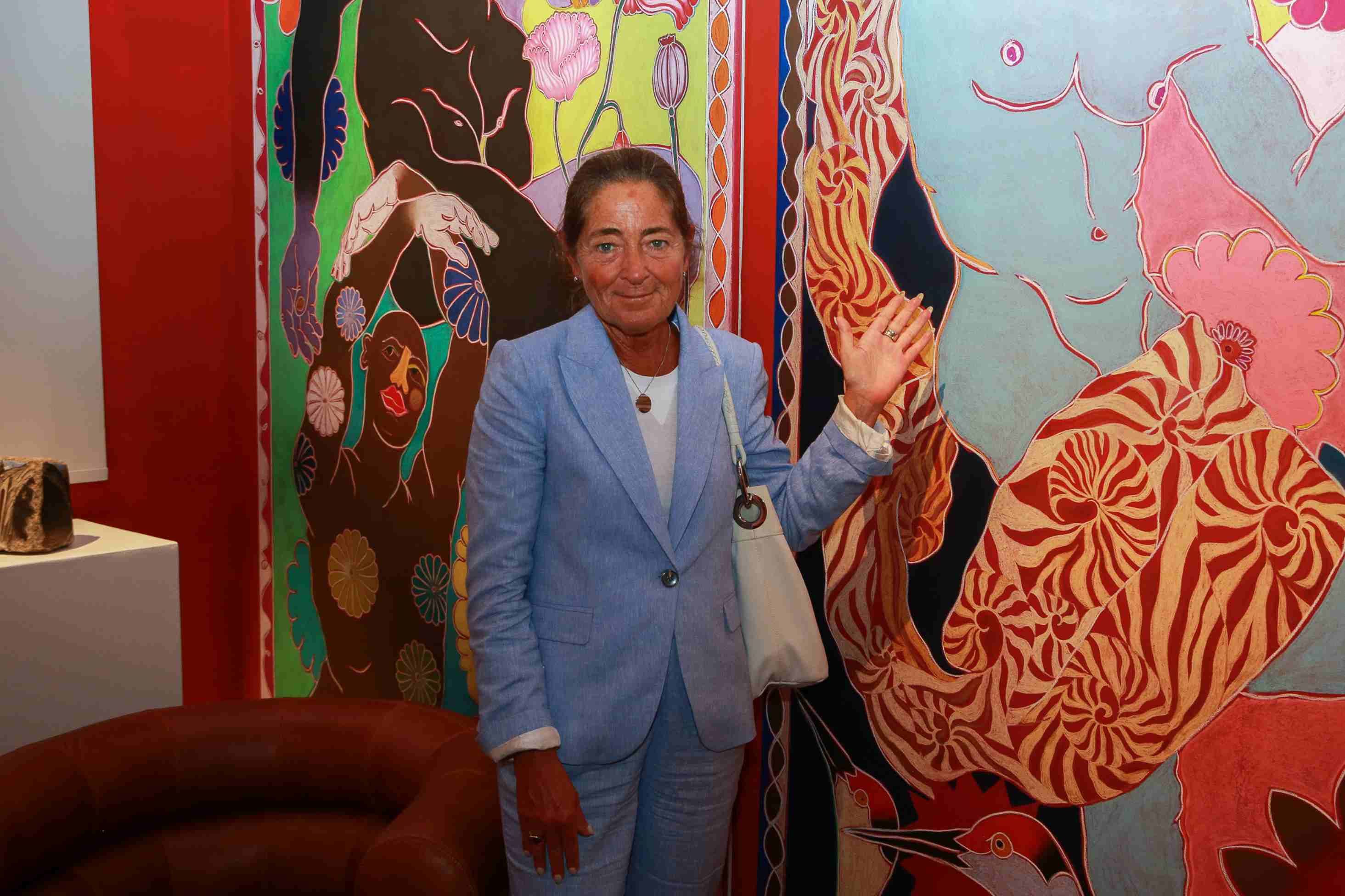 Anina Moscone en la expo “Colección Esteban Tedesco: el valor del arte contemporáneo”.