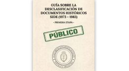 Carátula de la carpeta de documentos desclasificados de la SIDE 19032026