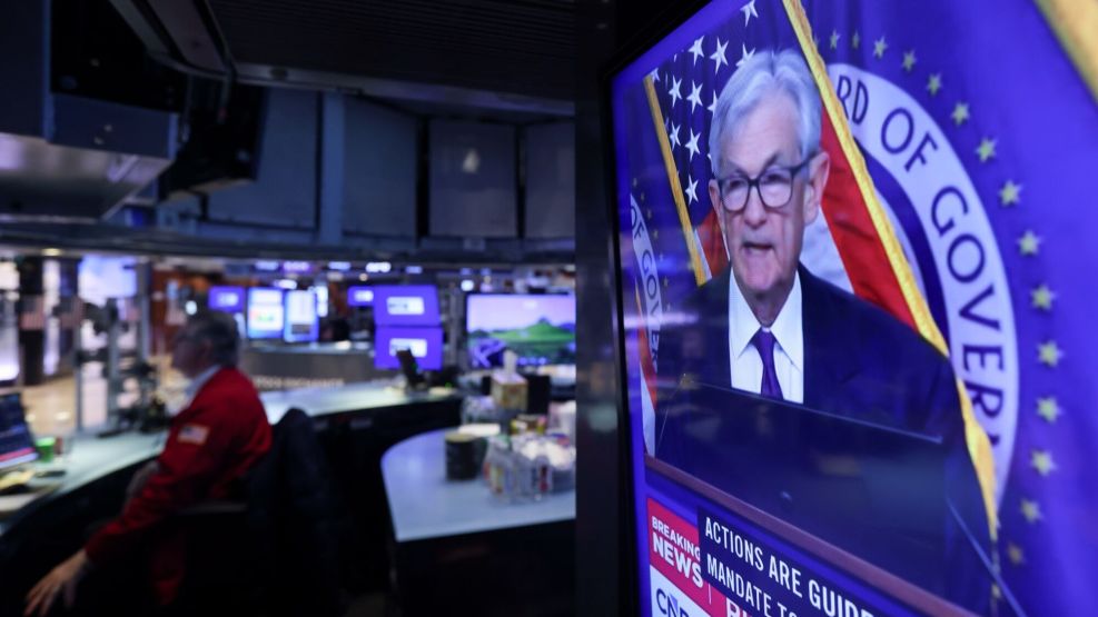 Traders On The Floor Of The New York Stock Exchange As Fed Chair Powell Holds New Conference