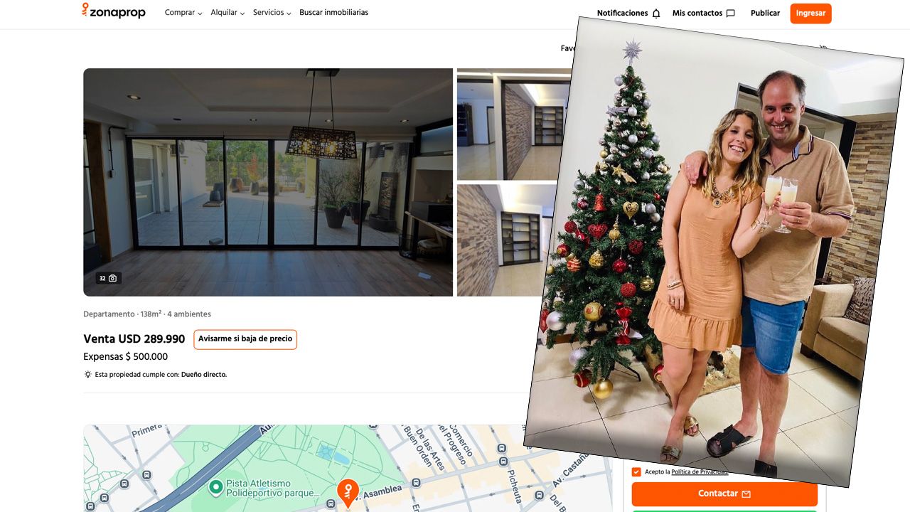 Aviso de venta del departamento de Manuel Adorni y su esposa. | Foto:Cedoc.