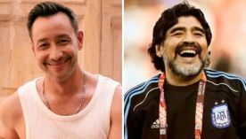 Luciano Pereyra y Diego Maradona