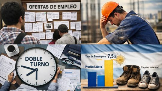 Presión laboral: más de 5 millones de argentinos buscan empleo o más horas aunque la desocupación marque 7,5%