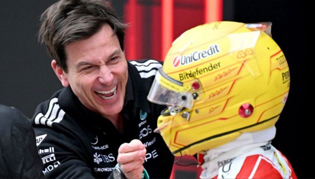 Toto Wolff y Lewis Hamilton en el GP China