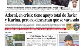 La tapa del Diario PERFIL del sábado 21 de marzo de 2026