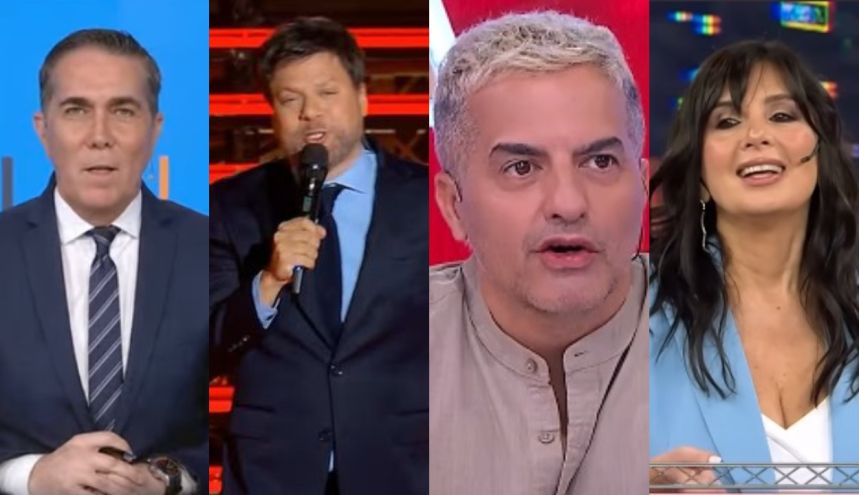 Rodolfo Barili, Guido Kaczka, Ángel de Brito y Edith Hermida