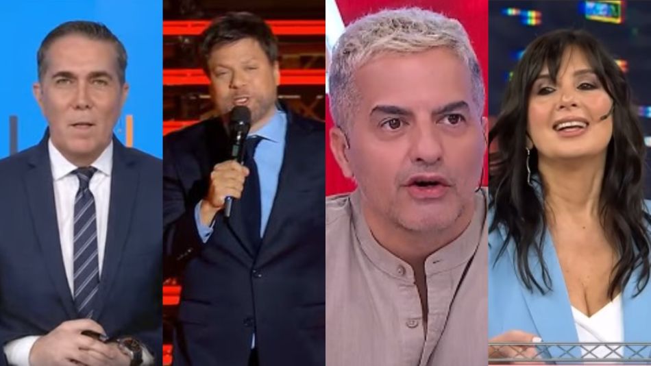 Rodolfo Barili, Guido Kaczka, Ángel de Brito y Edith Hermida