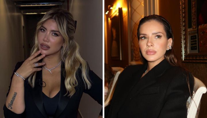 Duelo de estilos: Wanda Nara y la China Suárez imponen el abrigo furry que dominará el invierno