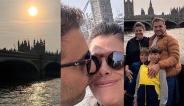 El viaje familiar de Cecilia Insinga y Diego Brancatelli