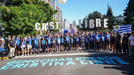 Las consignas de La Cámpora en el 24M: Cristina libre y jueces corruptos