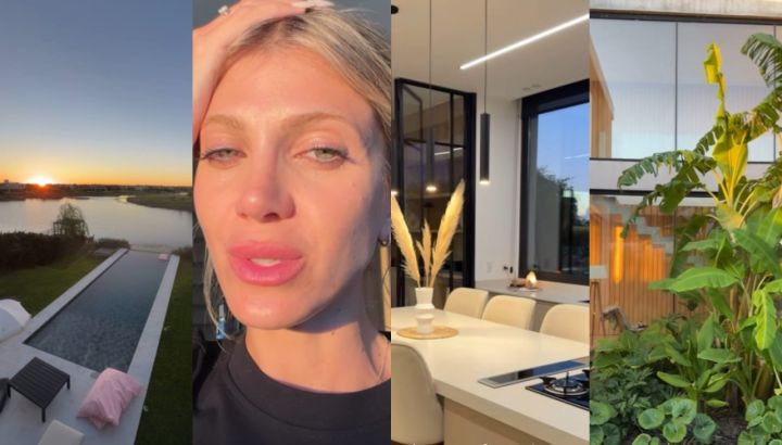 Cande Ruggeri hizo un house tour por los rincones de su casa: atardeceres de película, toalett total black y cocina con bacha inteligente