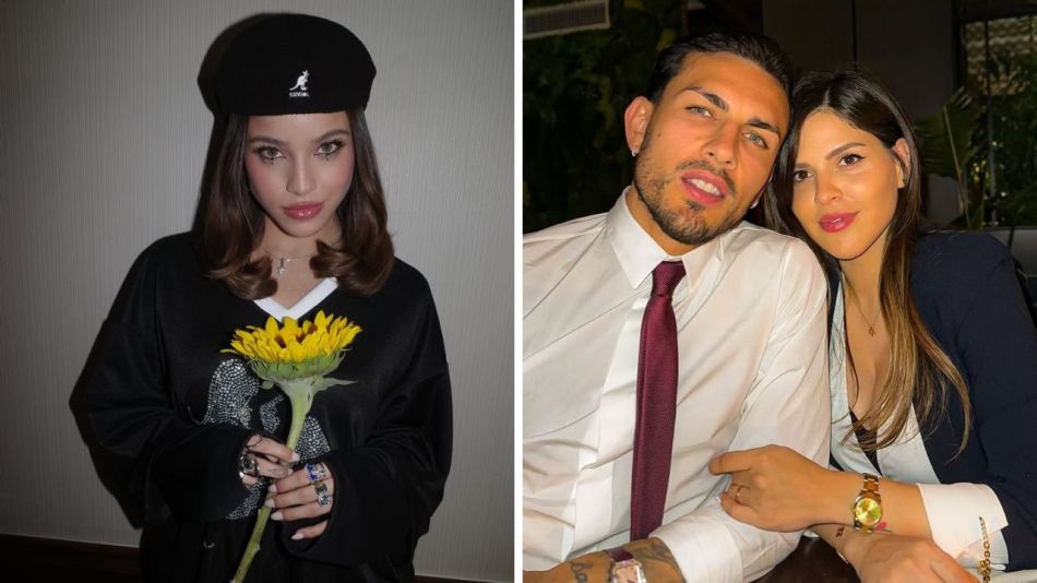 Emilia Mernes, Leandro Paredes y Camila Galante