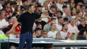 Chacho Coudet dirigiendo a River Plate