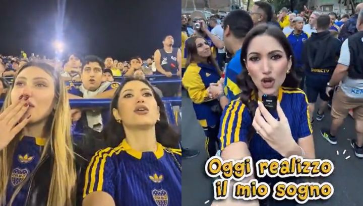 Italianas en la cancha de Boca