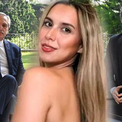 Alberto Fernández, Agostina Páez y Javier Milei | Foto:CEDOC