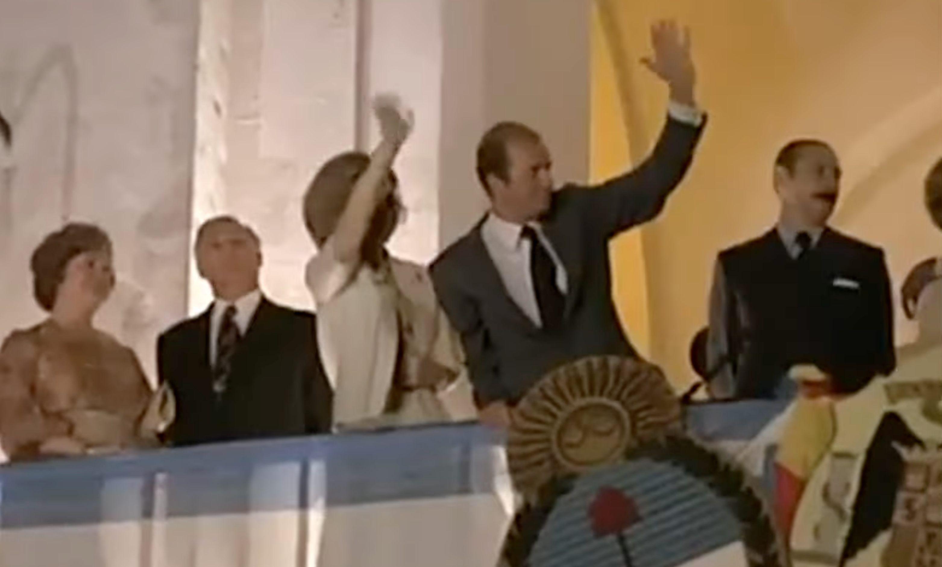 Noviembre 1978. Los reyes de España Carlos y Sofía visitan Argentina en dictadura.