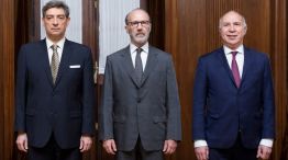 Los ministros de la Corte Suprema de Justicia de la Nación: Horacio Rosatti, Carlos Rosenkrantz y Ricardo Lorenzetti