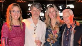 Con pantalones de lentejuelas, Eduardito Costantini celebró sus 50 años: los looks relajados de Elina y Eduardo Costantini