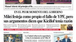 La tapa del Diario PERFIL del sábado 28 de marzo de 2026