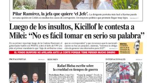 La tapa del Diario PERFIL del domingo 29 de marzo de 2026