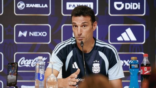 Lionel Scaloni en conferencia de prensa