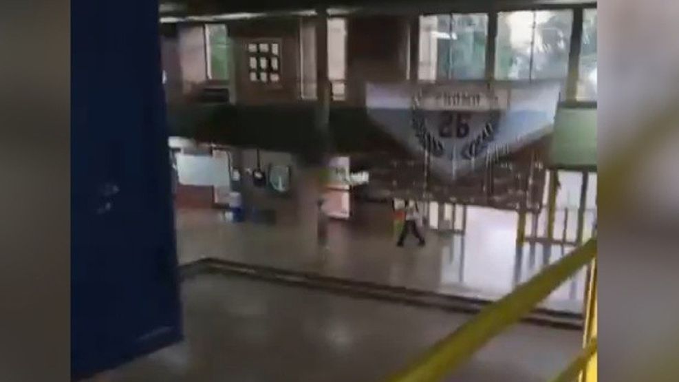 Imagen del momento del tiroteo en San Cristóbal