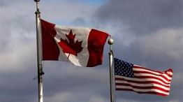 banderas Canadá y Estados Unidos