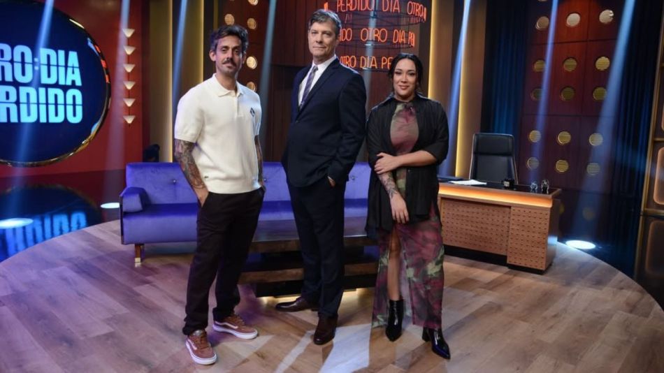 Agustín "Rada" Aristarán, Mario Pergolini y Evelyn Botto