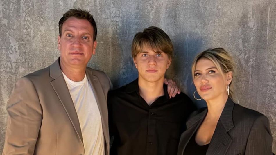 Maxi López, Valentino López y Wanda Nara