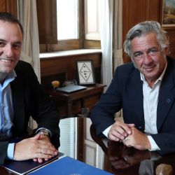 Manuel Adorni y su cuadro místico | Foto:Cedoc