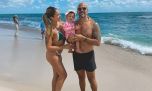 Juan Sebastián Verón disfrutó de Miami junto a Valentina Martin y su hija Mila
