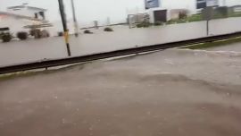 Parte de Mar del Plata quedó inundada tras un diluvio intenso de 7 minutos