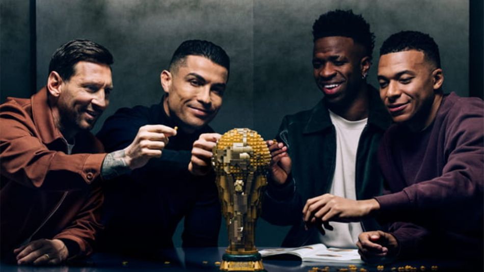 Lionel Messi, Cristiano Ronaldo, Kylian Mbappé y Vinicius Jr.