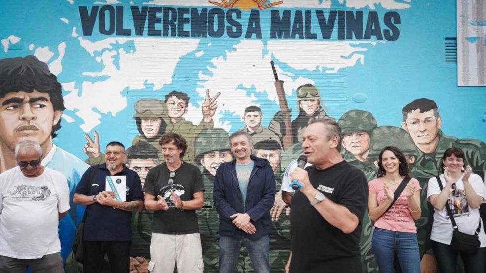 Máximo Kirchner con ex combatientes de Malvinas 20260402