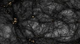 Materia oscura distribuida en los cúmulos de galaxias que forman filamentos cósmicos