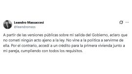 Leandro Massaccesi habló tras su renuncia en Capital Humano: "No cometí ningún acto ajeno a la ley"