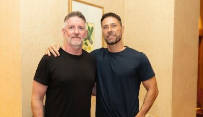 Luis Novaresio y Braulio, su esposo