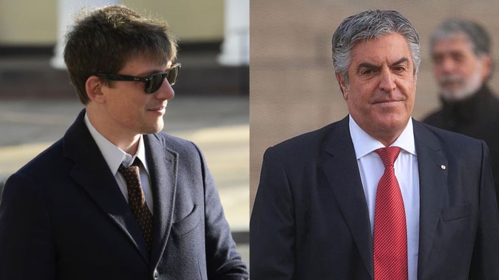 El asesor presidencial, Santiago Caputo, y el abogado de Cristina Kirchner, Gregorio Dalbón