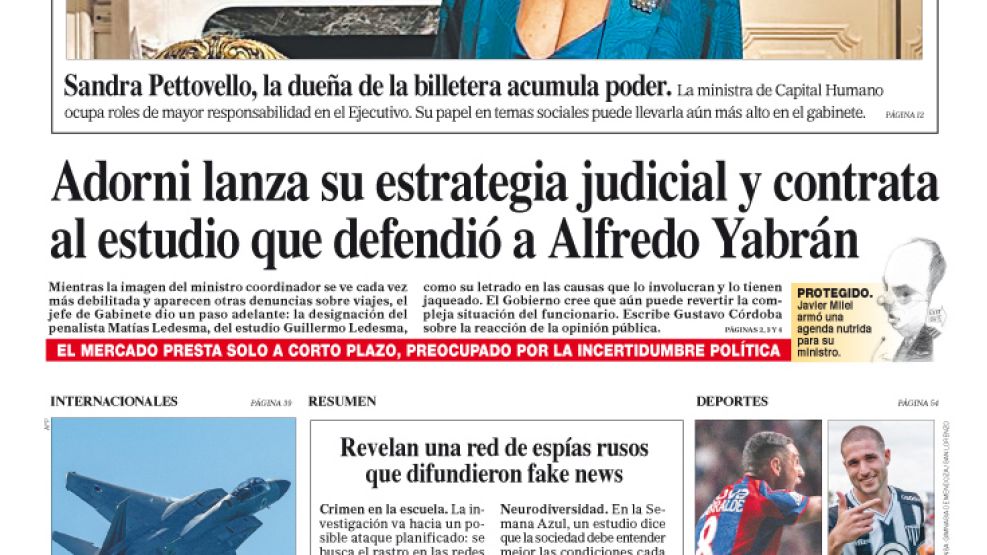 La tapa del Diario PERFIL del sábado 4 de abril de 2026