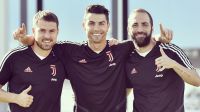 Gonzalo Higuain, Cristiano Ronaldo y Aaron Ramsey