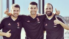 Gonzalo Higuain, Cristiano Ronaldo y Aaron Ramsey