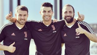 Gonzalo Higuain, Cristiano Ronaldo y Aaron Ramsey