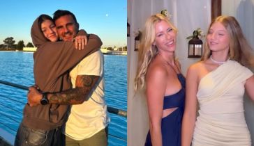 Allegra Cubero, Fabián Cubero y Nicole Neumann