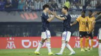 Lionel Messi y Julián Álvarez con la Selección Argentina