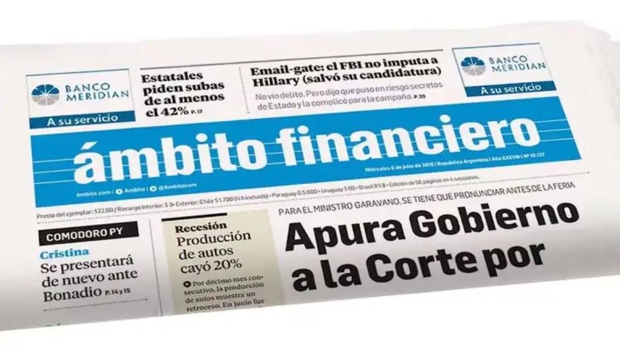 Ámbito Financiero | Foto:CEDOC