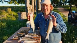 La laguna ofrece un pejerrey con un promedio que oscila entre los 300 y 500 gramos, con presencia de algunos ejemplares de mayor tamaño que sorprenden entreverados.