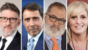 Luis Novaresio, Eduardo Feinmann, Jorge Lanata y Romina Manguel