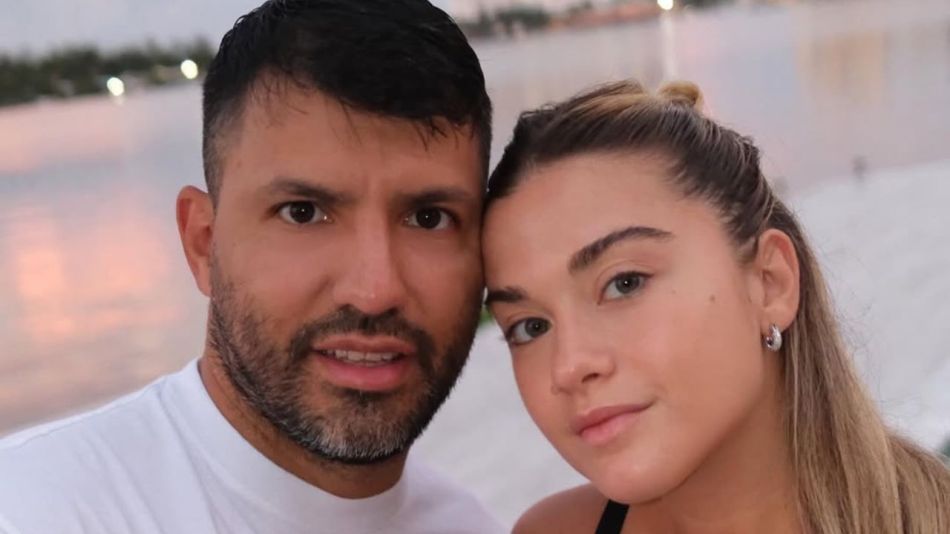 El Kun Agüero y Sofía Calzetti