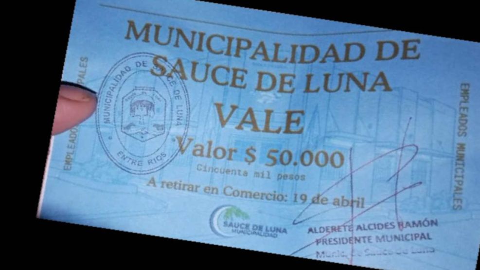 Un municipio debió entregar tickets para comida para poder completar los sueldos 20260410